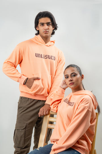 Coral Sunset Hoodie - Oversized