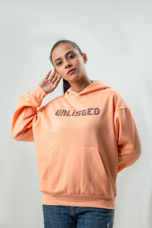 Coral Sunset Hoodie - Oversized