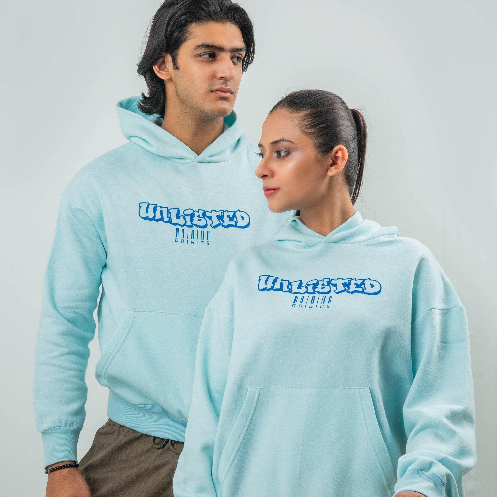 Arctic Blue Hoodie - Oversized