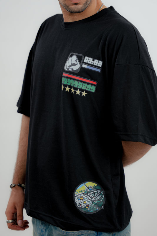 GTA Healthbar Oversized fit Shirt - Premium Combed Cotton Blend