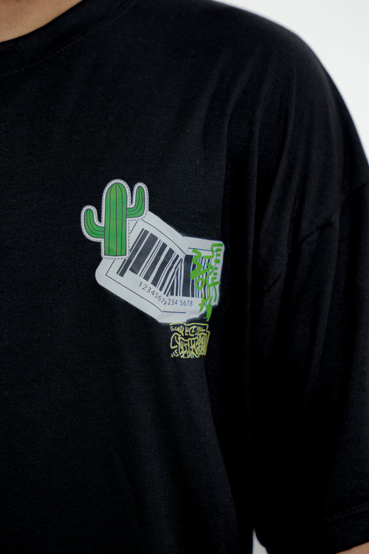 Barcode Cactus Oversized fit Shirt - Premium Combed Cotton Blend